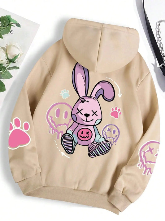 Hip Hop Street Casual Printed Female Hoodies Fashion Hoodie