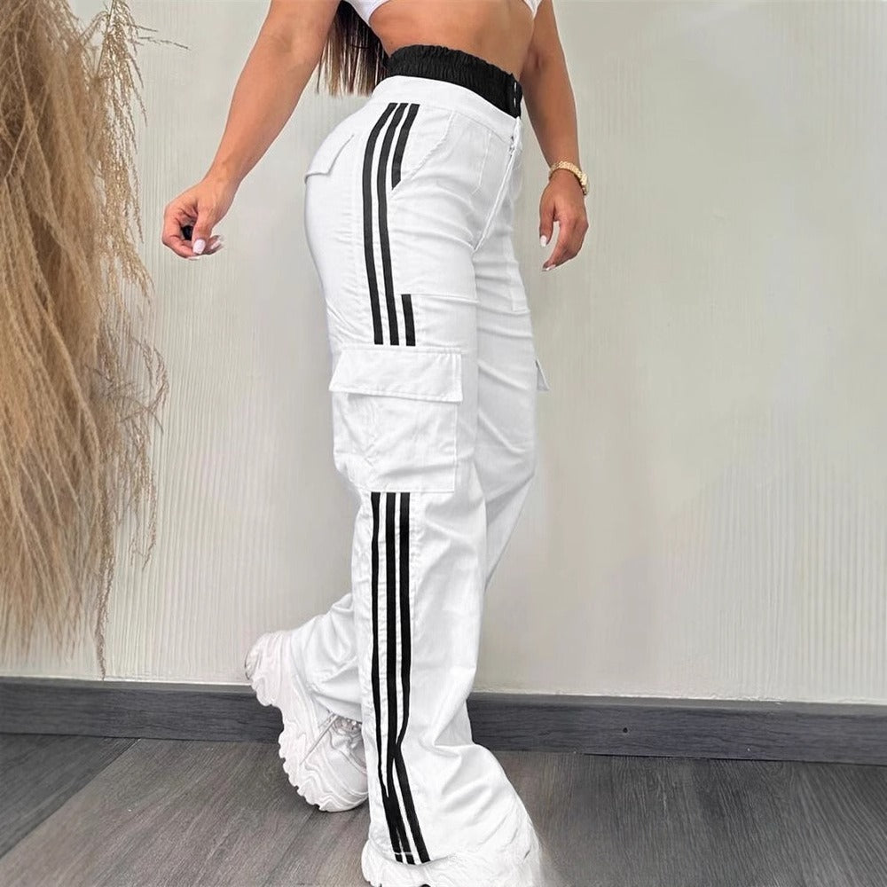 Partial Contrast Color Double Waist